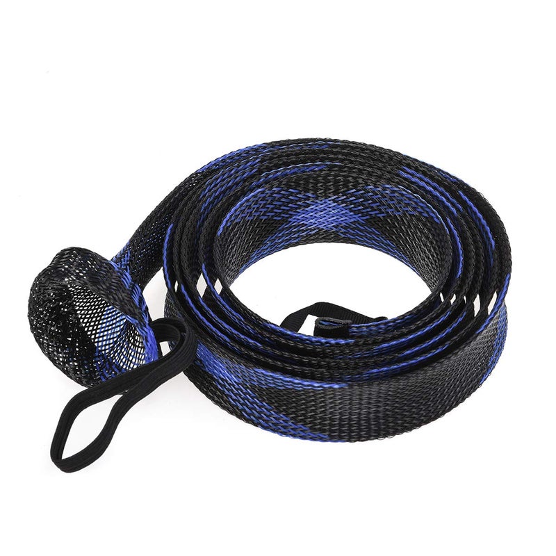 LEO 10 Pcs Fishing Rod Sleeve Cover 190cm/74.8inches Braided Mesh Protector Pole Gloves With Strap for Fly Spinning Casting Sea Fishing (5 Colors) - Image 5